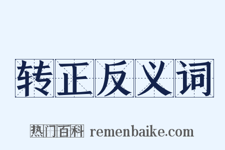 转正反义词是什么意思的图片